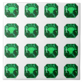 Green Pattern Emerald Fliese (Vorderseite)