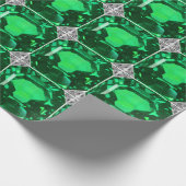 Green Pattern Emerald Geschenkpapier (Ecke)