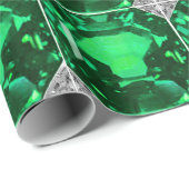 Green Pattern Emerald Geschenkpapier (Rolleneckpunkt)