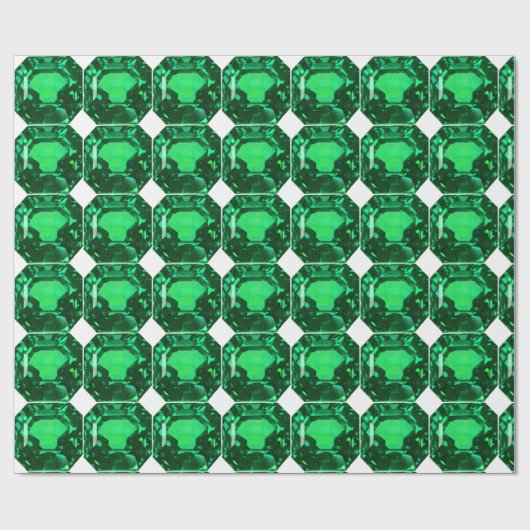 Green Pattern Emerald Geschenkpapier (Flach)
