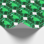 Green Pattern Emerald Geschenkpapier (Ecke)
