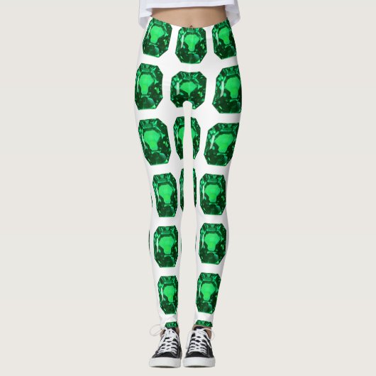 Green Pattern Emerald Leggings (Vorderseite)