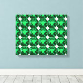 Green Pattern Emerald Leinwanddruck (Insitu (Holzboden))