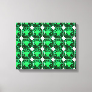 Green Pattern Emerald Leinwanddruck