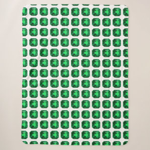Green Pattern Emerald Sherpadecke