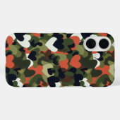 Green Pattern Heart Camouflage Case-Mate iPhone Hülle (Rückseite (Horizontal))