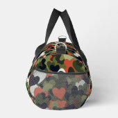 Green Pattern Heart Camouflage Duffle Bag (Rechts)