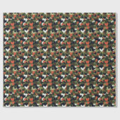 Green Pattern Heart Camouflage Geschenkpapier (Flach)