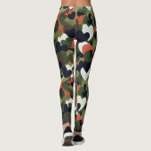 Green Pattern Heart Camouflage Leggings (Rückseite)