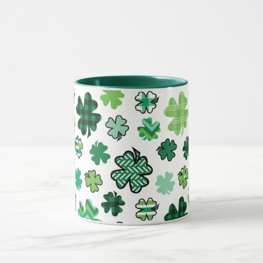 Green Pattern Kleeblatts irisch Tasse (Zentrum)