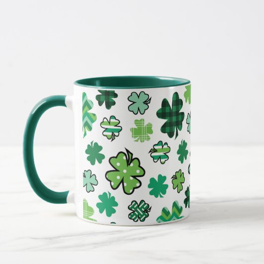 Green Pattern Kleeblatts irisch Tasse (Links)