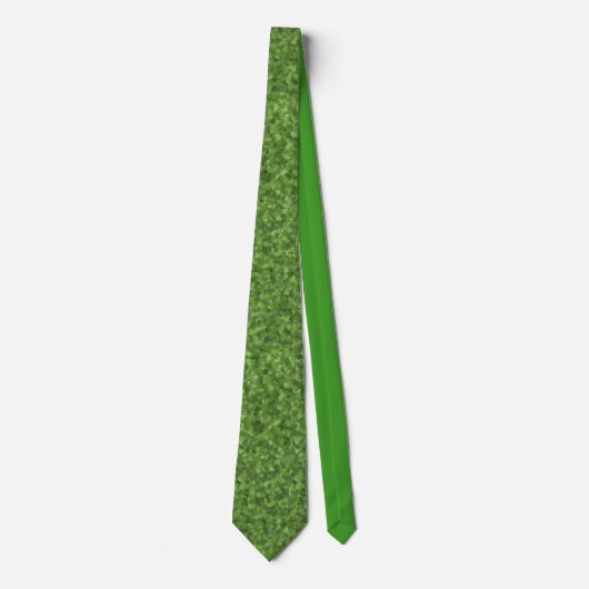 Green Pattern Neck Tie Krawatte (Vorderseite)