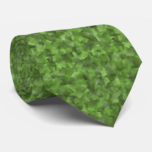 Green Pattern Neck Tie Krawatte (Gerollt)