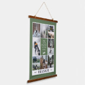 Green Paw druckt unsere Memorial Collage für Herzk Wandteppich Mit Holzrahmen (Gewinkelt)