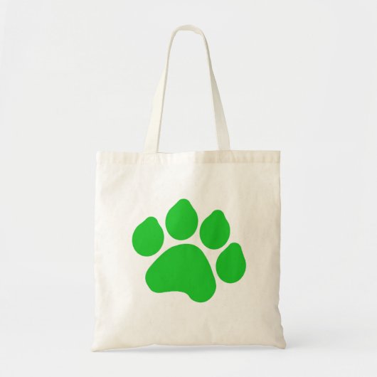 Green Paw Print Bag Tragetasche (Vorne)