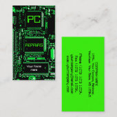 Green "PC-Reparaturen" der Visitenkarte grün (Vorne/Hinten)