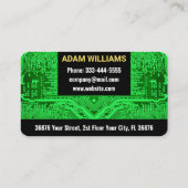 Green PCB Circuit Board (Electronics Engineer) Visitenkarte (Rückseite)