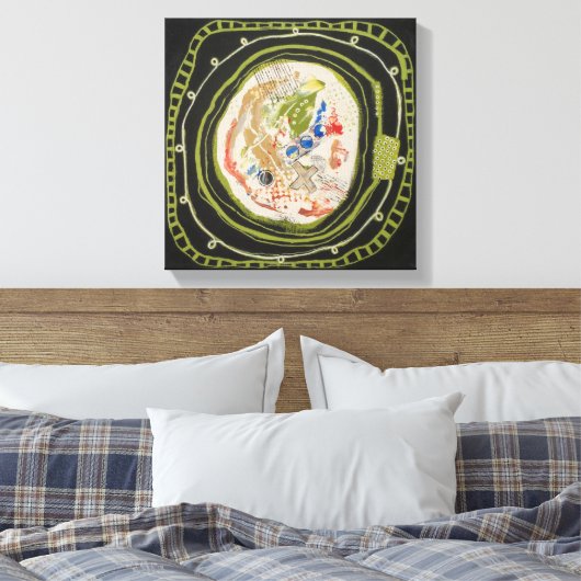 Green Peace 1 Leinwand gepackter Print (Insitu (Schlafzimmer))