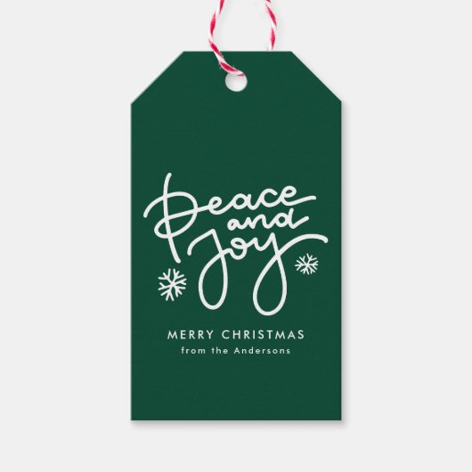 Green Peace and Joliday Geschenkanhänger (Vorderseite)