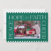 Green Peace Hope Faith Fest Weihnachten Foto (Vorderseite)