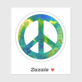 Green Peace Sign Aufkleber