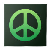 Green Peace Sign Fliese (Vorderseite)