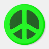 Green Peace Sign Magnet (Vorne)
