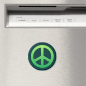 Green Peace Sign Magnet (In Situ (Geschirrspüler))