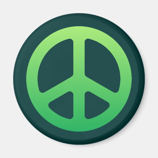Green Peace Sign Magnet (Vorne)