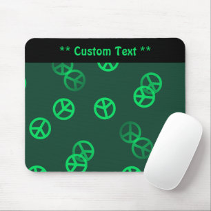 Green Peace Sign Mouse Pad mit benutzerdefiniertem Mousepad