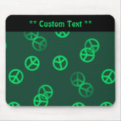 Green Peace Sign Mouse Pad mit benutzerdefiniertem Mousepad (Vorne)