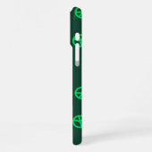 Green Peace Sign Muster iPhone Hülle (Linke Seite)