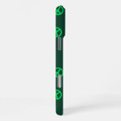 Green Peace Sign Muster iPhone Hülle (Rechte Seite)