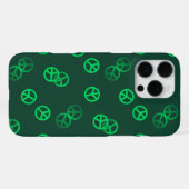 Green Peace Sign Muster iPhone Hülle (Rückseite (Horizontal))