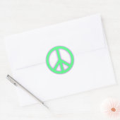 Green Peace Sign Runder Aufkleber (Umschlag)
