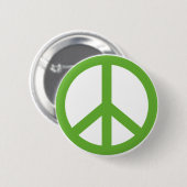 Green Peace Sign Symbol Button (Vorne & Hinten)