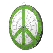 Green Peace Sign Symbol Dartscheibe (Vorderseite rechts)