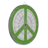 Green Peace Sign Symbol Dartscheibe (Vorderseite Links)