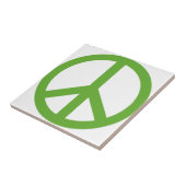 Green Peace Sign Symbol Fliese (Seite)
