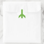 Green Peace Sign Symbol Stern-Aufkleber (Tasche)