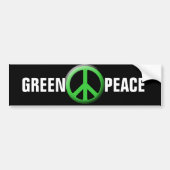 Green Peace Symbol Autoaufkleber (Vorne)