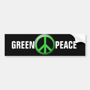 Green Peace Symbol Autoaufkleber