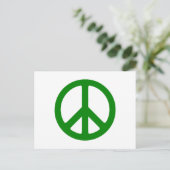 Green Peace Symbol Postkarte (Stehend Vorderseite)
