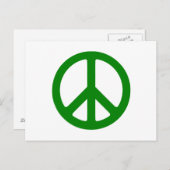 Green Peace Symbol Postkarte (Vorne/Hinten)