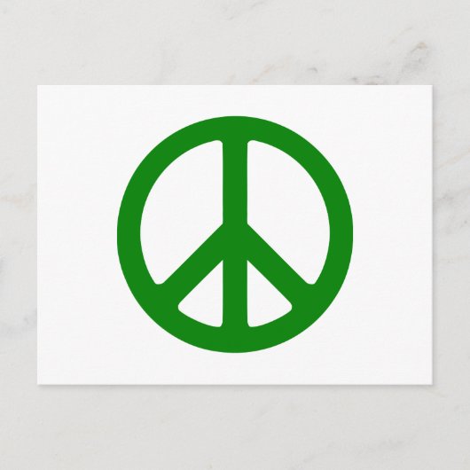 Green Peace Symbol Postkarte (Vorderseite)