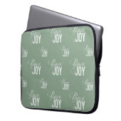Green Peace und Joy Laptopschutzhülle (Vorderseite Links)