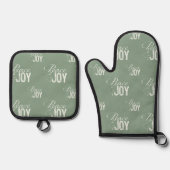 Green Peace und Joy Ofenhandschuh & Topflappen-Set (Vorderseite)