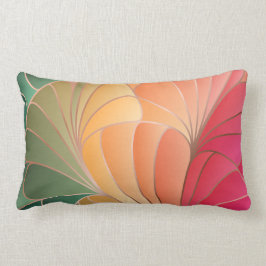 Green, Peach, Apricot, Watermelon New Art Nouveau Lendenkissen