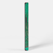 Green Peacock Feather iPhone Hülle (Rechte Seite)