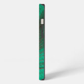 Green Peacock Feather iPhone Hülle (Linke Seite)
